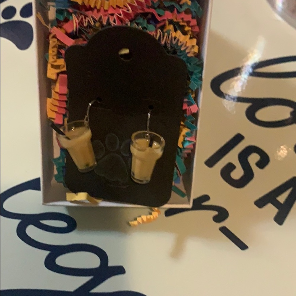 1pair Bubble Tea Drop Earrings